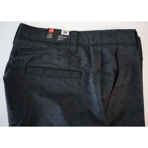 Under Armour 1373982 001 Men's Sz 34 Black Match Play 11" Golf Shorts - Picture 7 of 9